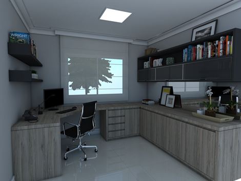 HomeOffice - Res. Aquarius 2 SJC - Interiores Residencial